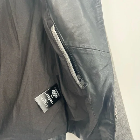 Muubaa Crackle Black Lamb Leather Biker Motorcycle Jacket Quilted Zip Up 6 - Picture 10 of 16